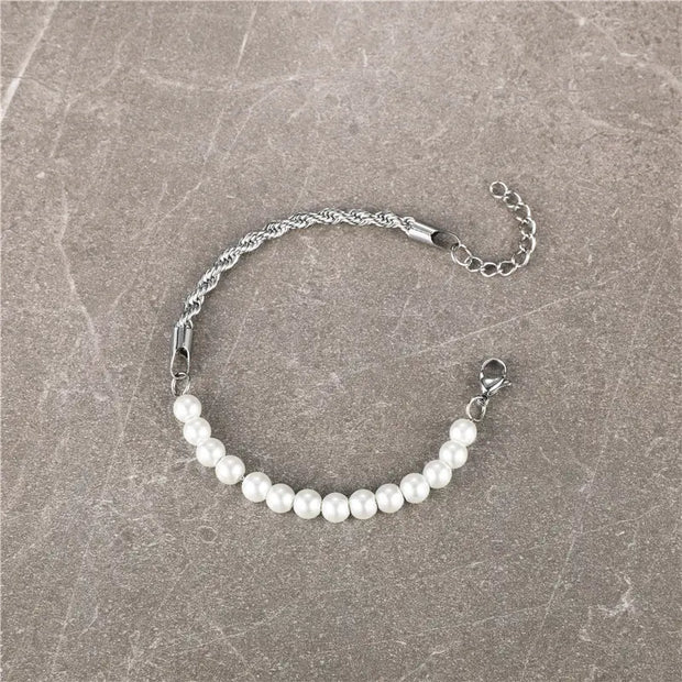 White Pearls Silver - Bracelet